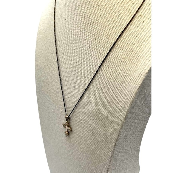 Vintage Danecraft 925 Sterling Silver Cross Necklace With Cubic Zirconia     A73 - Picture 4 of 12